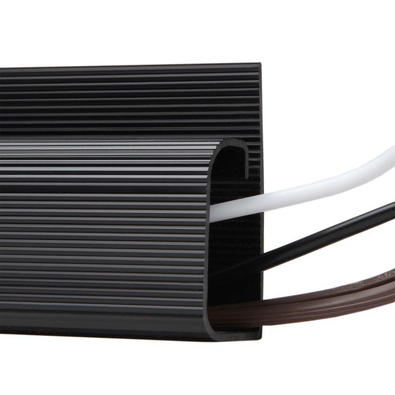 J Channel Cable Management - 5-Pack 16-Inch Raceway Channels - Cord Hider Kit for Desk, Office, and Kitchen Use by Simple Cord (Black)