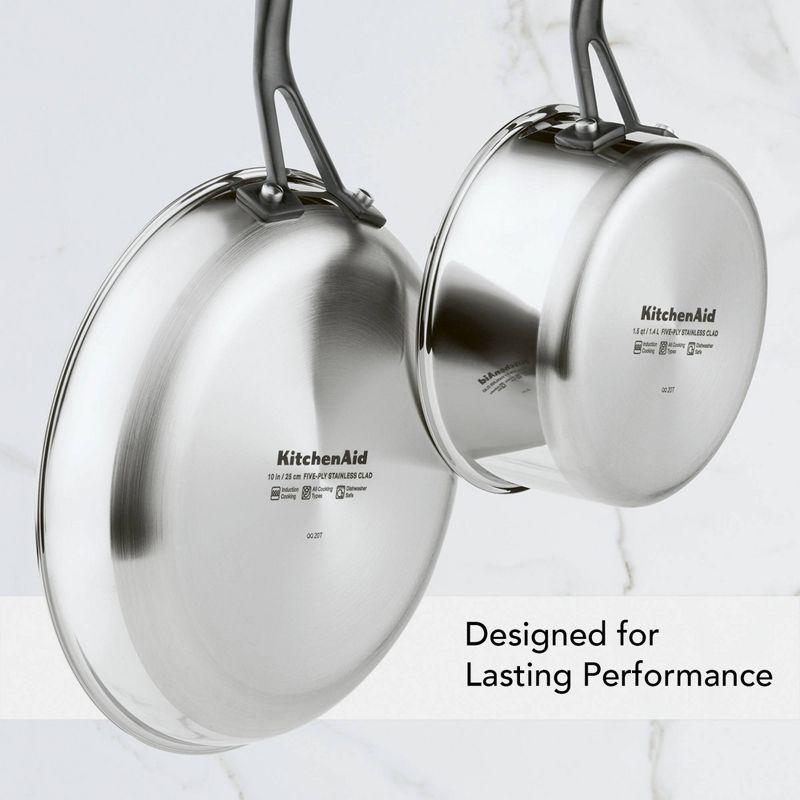 KitchenAid ® 10-Piece 5-Ply Clad Stainless Steel Cookware Set