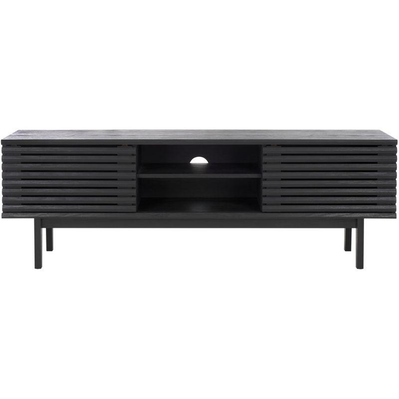 Aricia Large 2 Door Media Stand - Black - Safavieh