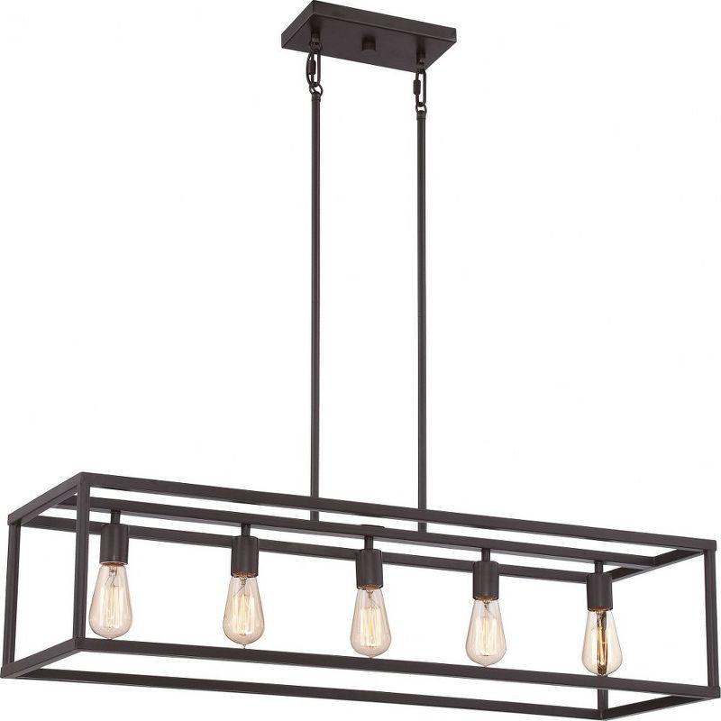 Western Bronze 5-Light Cage Island Pendant Light