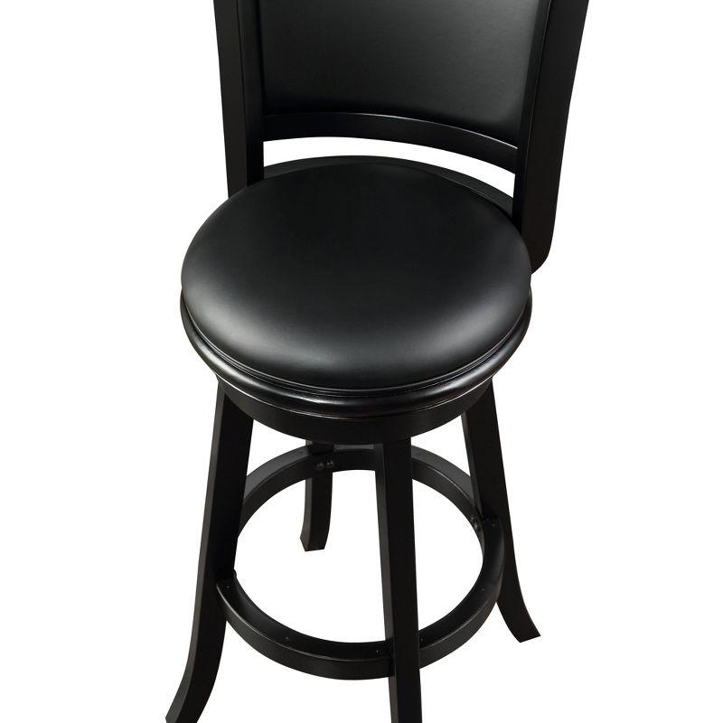 Augusta 34" Extra Tall Black Wood Swivel Barstool