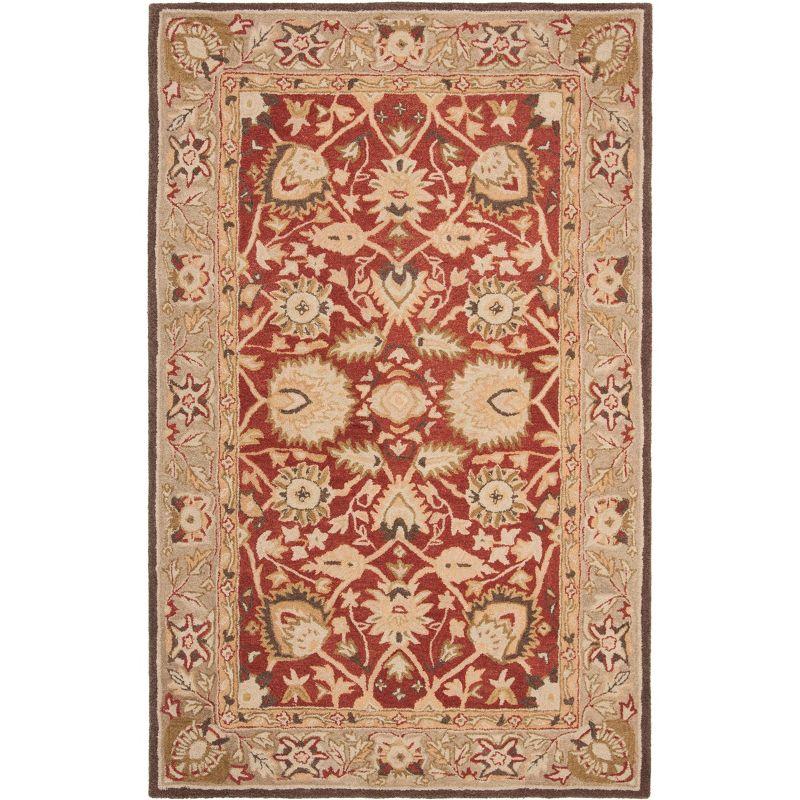 Anatolia AN512 Hand Tufted Indoor Area Rug - Rust/Green - 5'x8' - Safavieh