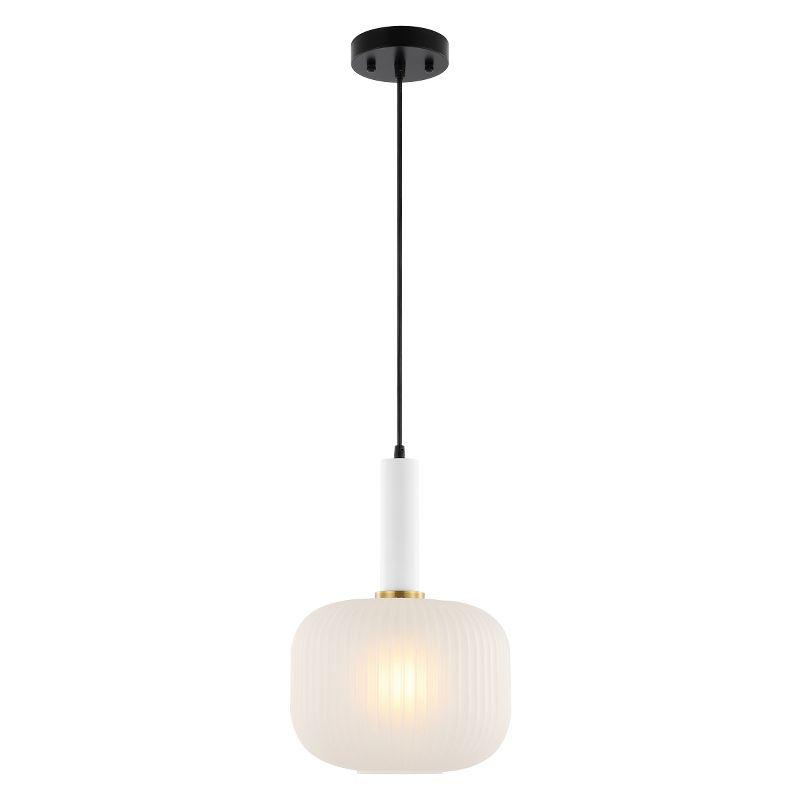 Naois 10" Pendant - PND4149 - White/Black - Safavieh
