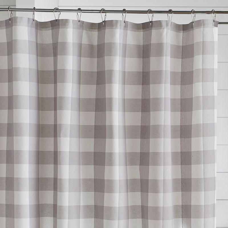 Elrene Farmhouse Living Buffalo Check Shower Curtain - 72" x 72" - Elrene Home Fashions