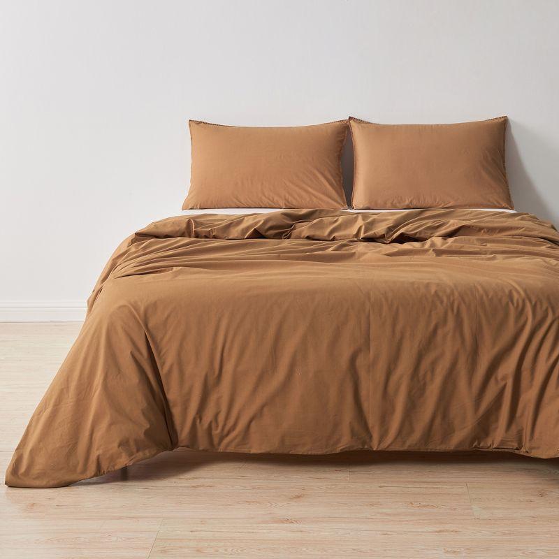 100% Pima Cotton Percale Duvet Cover & Sham Set