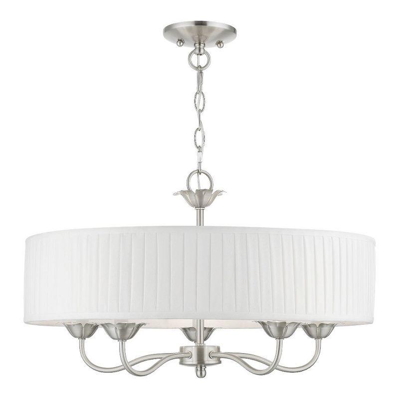 Livex Lighting Edinburgh 5 - Light Pendant in  Brushed Nickel