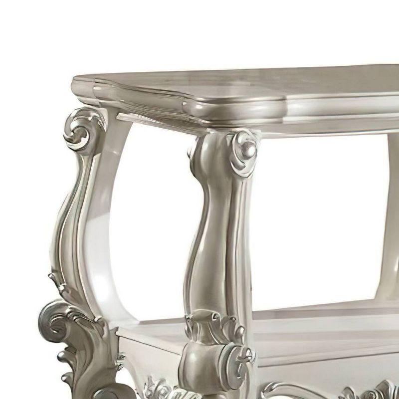 Versailles Classic Bone White 31" Square Wood End Table