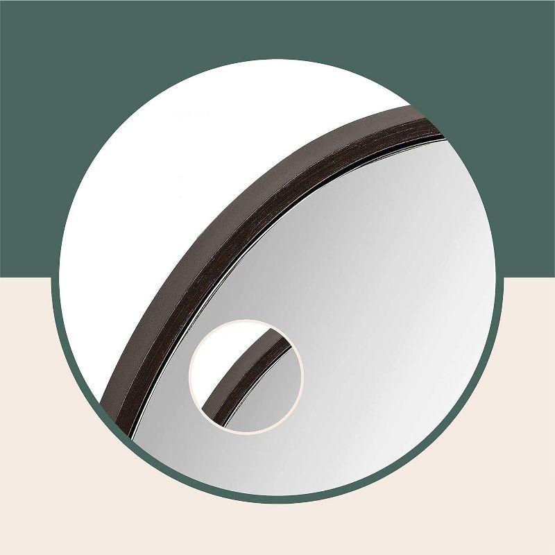 Hamilton Hills 24" x 36" Oval Wenge Framed Wall Mirror