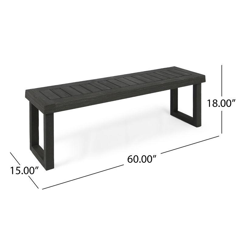 Millwood Pines Egor Acacia Wood Outdoor Bench