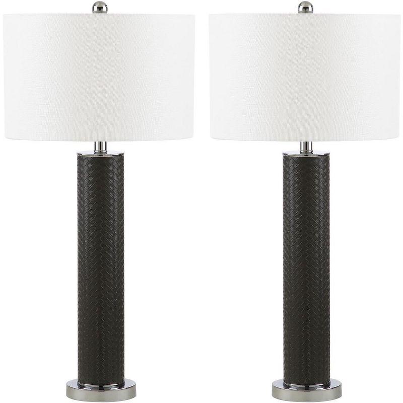 Ollie Table Lamp (Set of 2) - 31.5 Inch Height - LIT4404 - Grey Woven - Safavieh