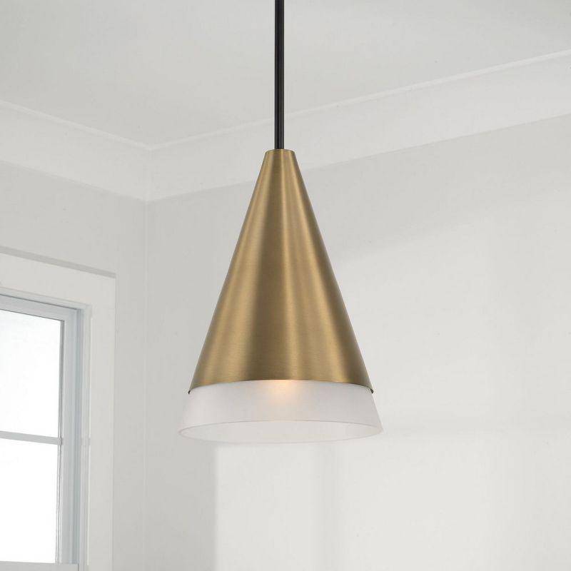 Capital Lighting Avant 1 - Light Pendant in  Aged Brass/Black