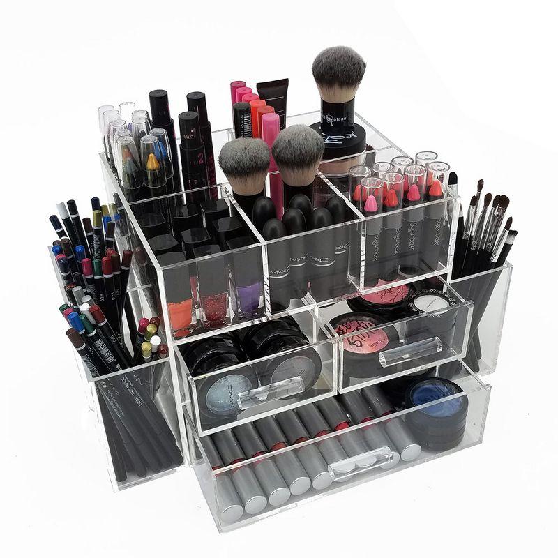 Amara Clear Acrylic 3-Drawer Tiered Makeup Organizer