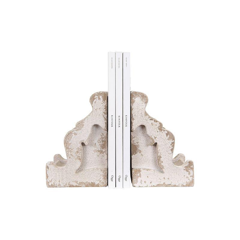 Set of 2 Corbel Shaped Bookends White - Storied Home