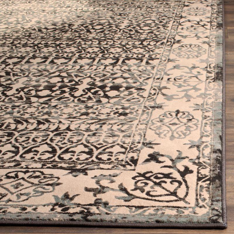 Elegance Grey 5' x 7' Hand-Knotted Synthetic Area Rug