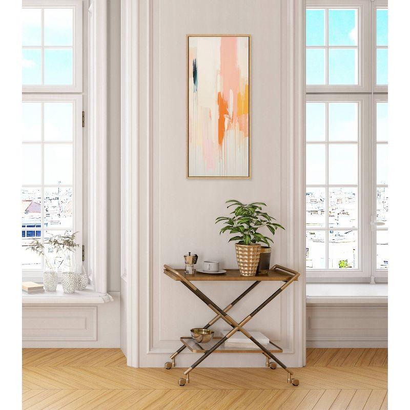 Kate & Laurel All Things Decor 18"x40" Sylvie Fiesta Abstract Framed Canvas by Amy Lighthall Natural