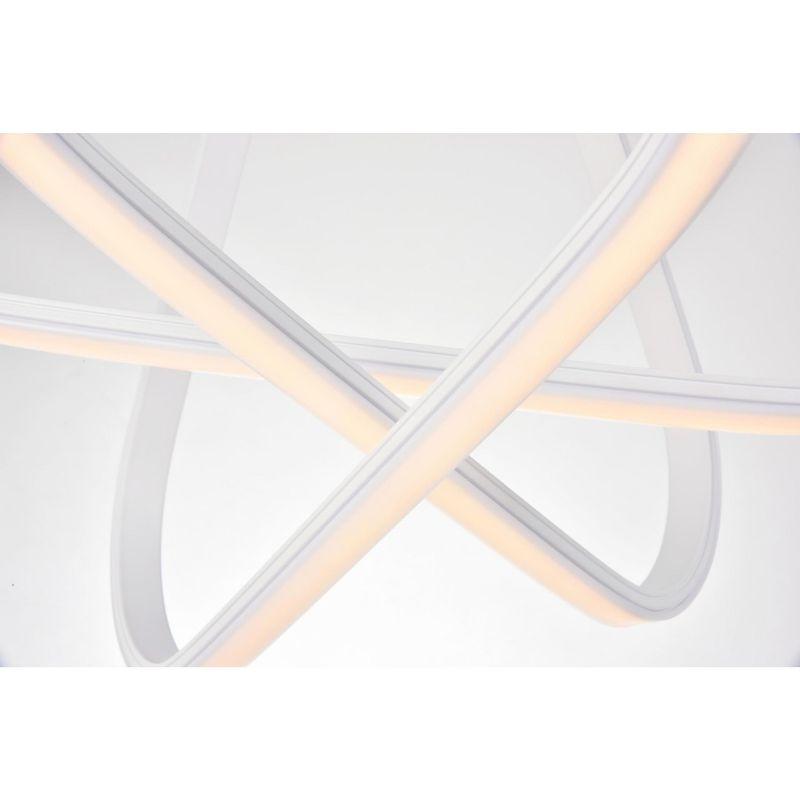 Elegant Lighting Dahlia 3 light in White Pendant