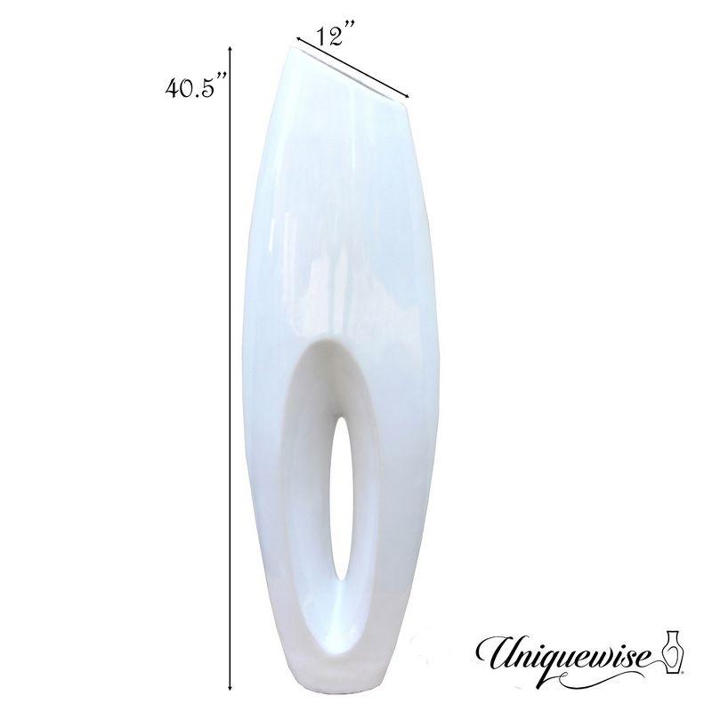 Uniquewise Tall Floor Vase, Modern White Large Floor Vase, 40-inch Vase, Decorative Lightweight Vase, Home Decor, Large