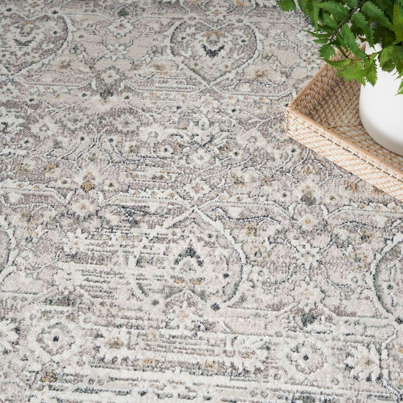 Nourison Distinctive Floral Indoor Area Rug Ivory Grey 7'10" x 9'10"