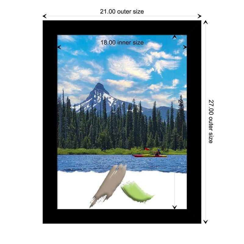 Amanti Art Basic Black Narrow Wood Picture Frame Opening Size 18x24 in.
