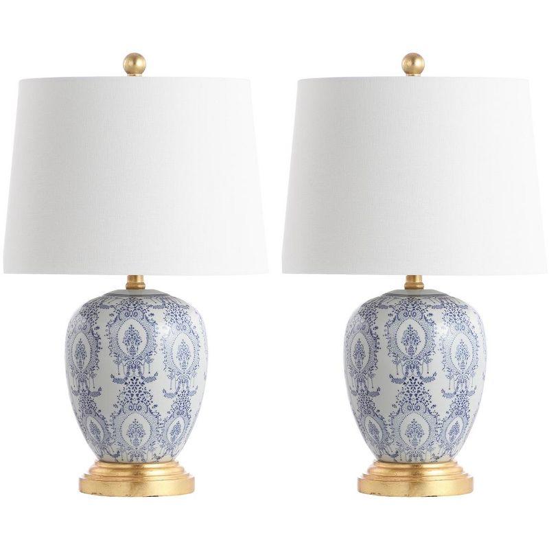 Kalel Table Lamp (Set of 2) - Blue/White - Safavieh.