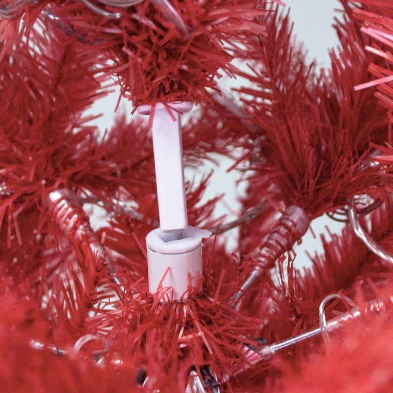 72in Red+White Artificial Fir Bent Top Christmas Tree, Xmas Tree Bendable Grinch Style X-mas Tree, Holiday Decoration 6FT - The Pop Home