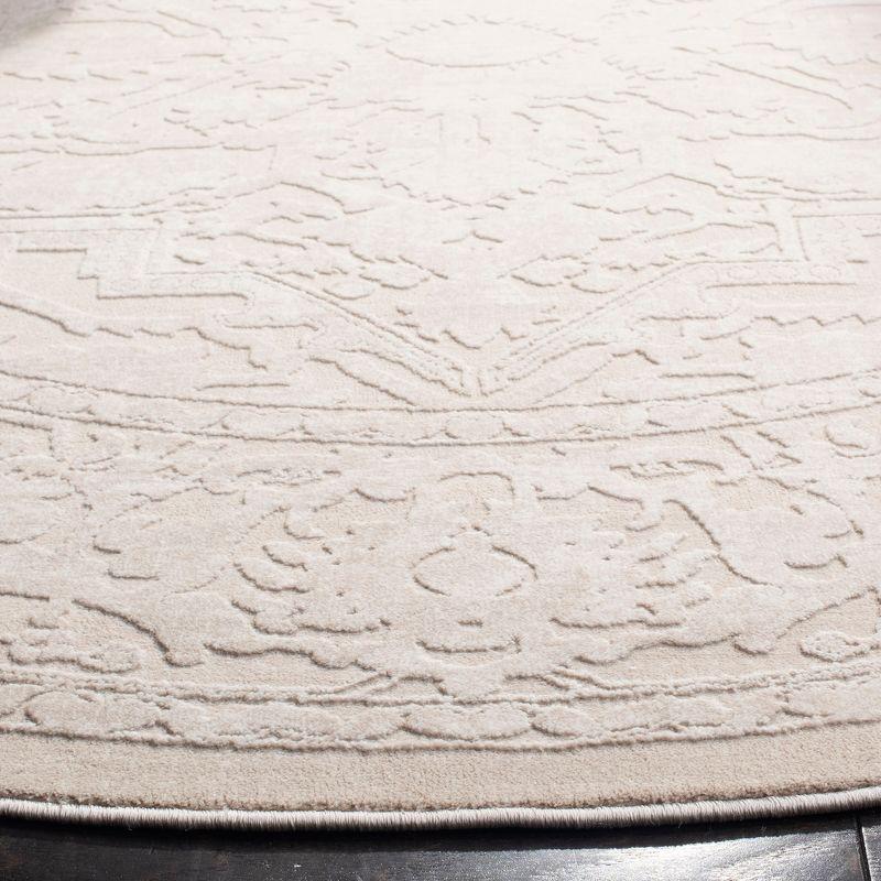 Reflection RFT665 Power Loomed Indoor Area Rug - Creme/Ivory - 6'7" round - Safavieh.