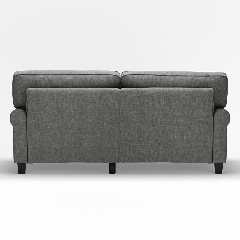 Serta Copenhagen 78" Rolled Arm Sofa, Easy Care Fabric, Soft Pillow Back, Pocket Coil Seat Cushions