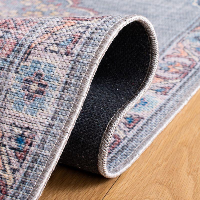 Serapi SEP580 Power Loomed Machine Washable Skid-Resistant Indoor Area Rug - Ivory/Blue - 5'3"x7'6" - Safavieh