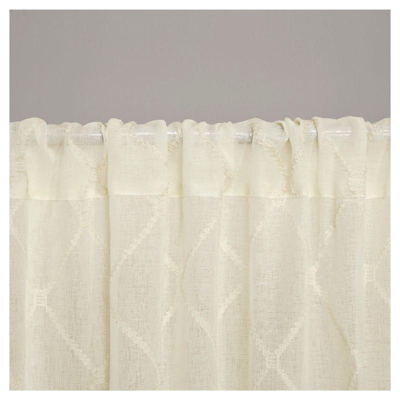 Nirod Diamond Sheer Window Curtain Panel