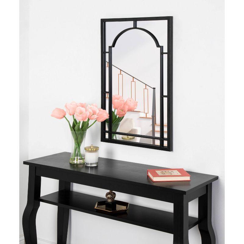 Lyla Metal Framed Arch Decorative Wall Mirror Black - Kate & Laurel All Things Decor