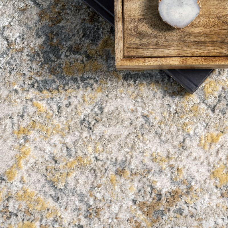 Nuloom Madisson Medallion 5x8 Indoor Area Rug for Living Room Bedroom Dining Room Kitchen, Gold/Ivory