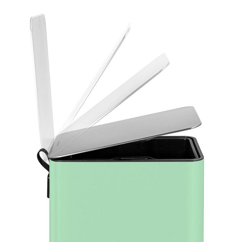 Wayfair Basics® 2.6 Gallon Stainless Steel Rectangular Step On Bathroom Trash Can