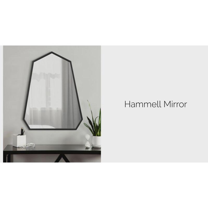 Hammell 23" x 30" Gold Geometric Heptagon Wall Mirror