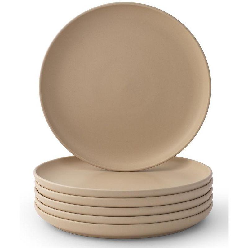 JoyJolt Mesa 6pc Stoneware 10.5" Dinner plate set (Set of 6)