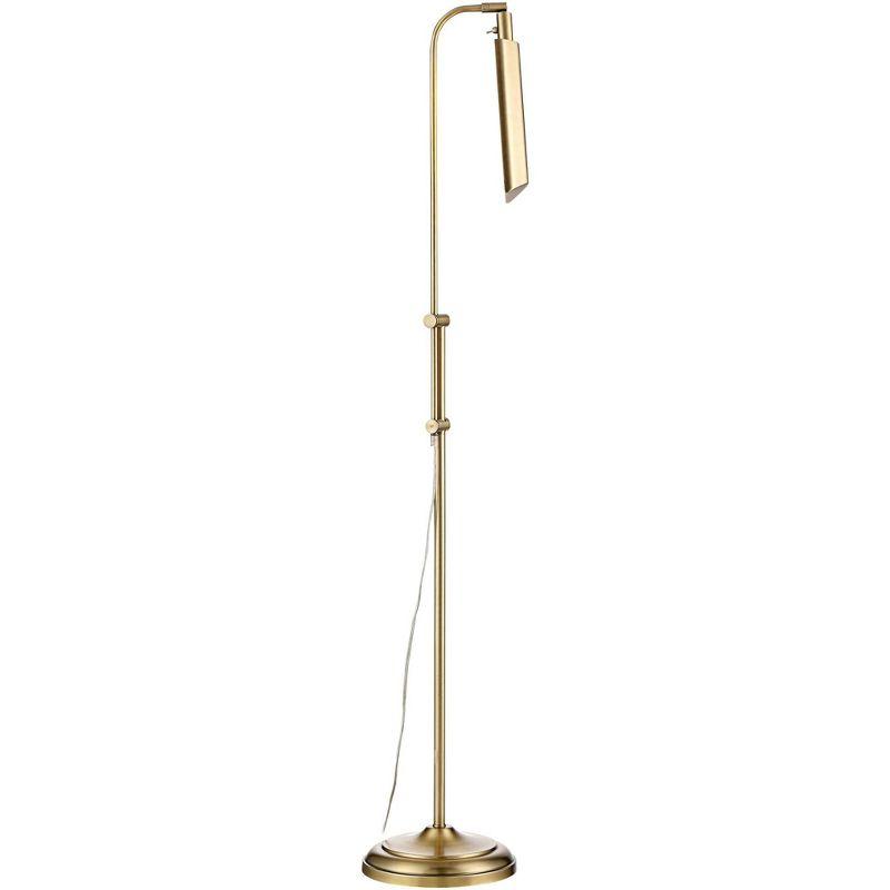 360 Lighting Culver Traditional Pharmacy Floor Lamp Standing 57" Tall Plated Aged Brass LED Adjustable Metal Shade for Living Room Reading Bedroo