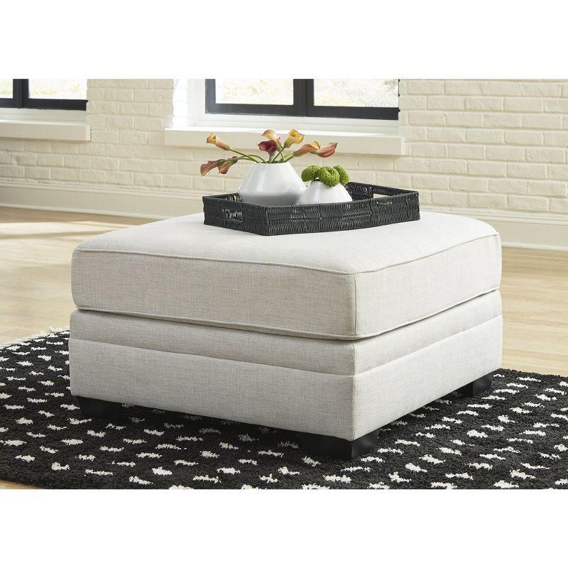 Huntsworth Dove Gray Traditional Oversized Accent Ottoman