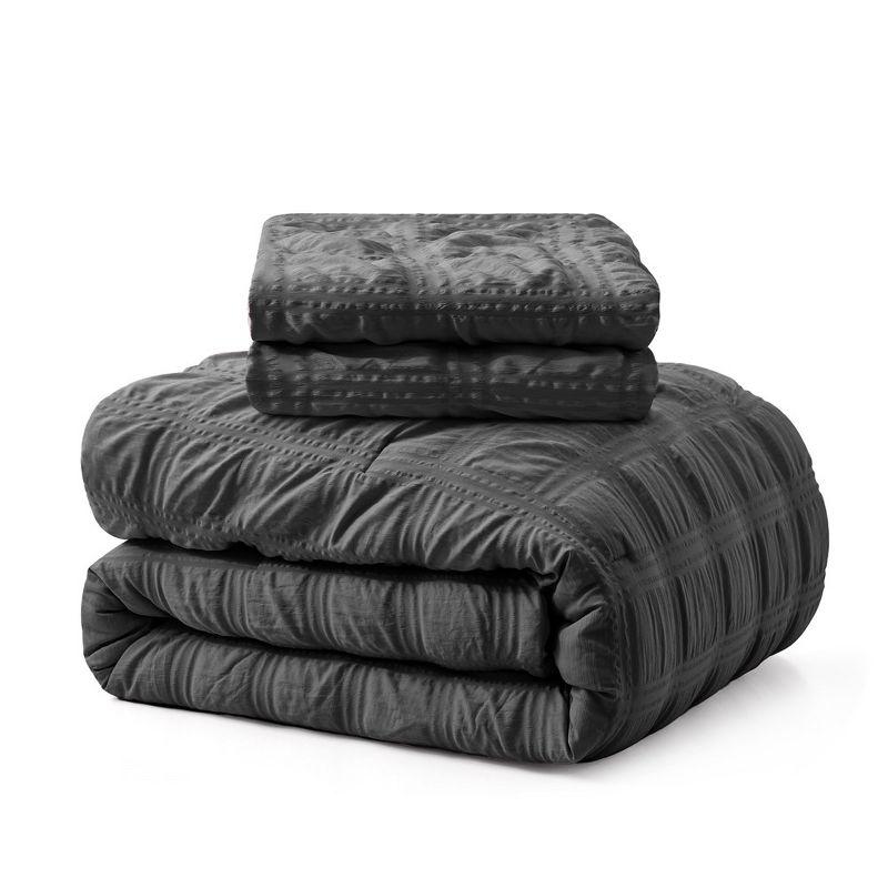 Peace Nest 3 Piece Crinkle Textured Comforter Set