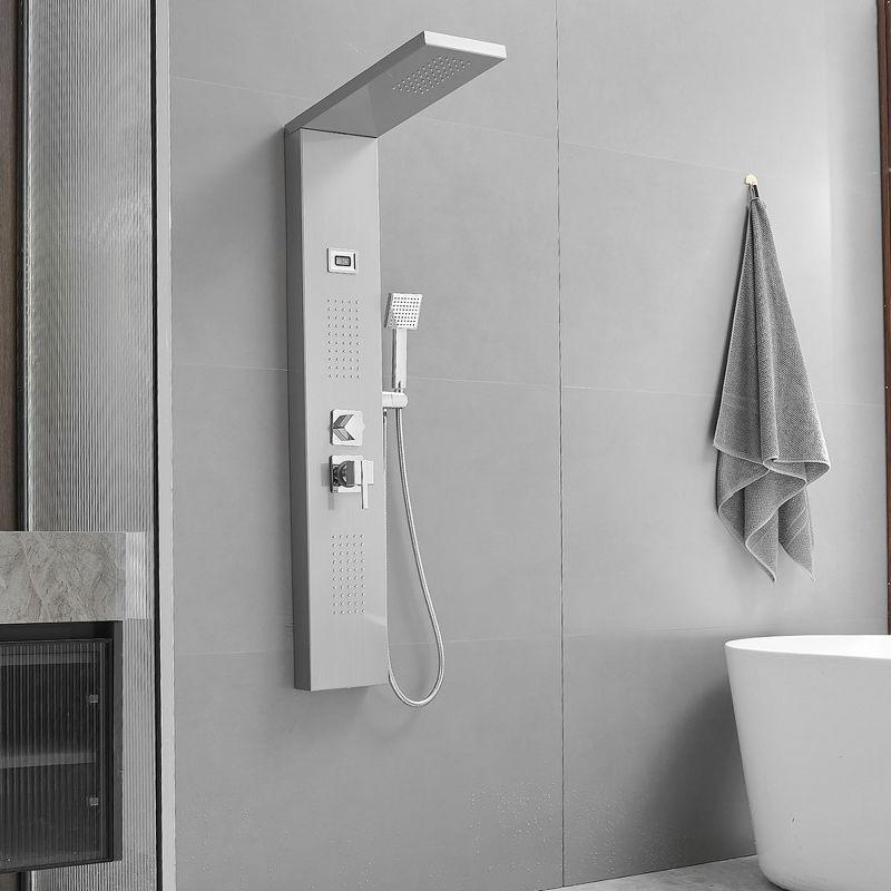 Nickel Chrome 2-Jet Rainfall Shower Panel System with Handheld Wand