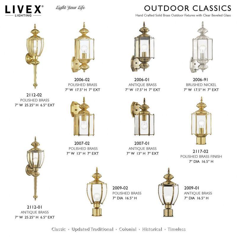Livex Lighting 1 - Light Wall Light in  Antique Brass