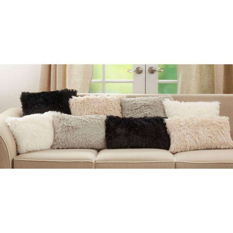 Classic Down-Filled with Faux Fur Design Throw Pillow - Saro Lifestyle