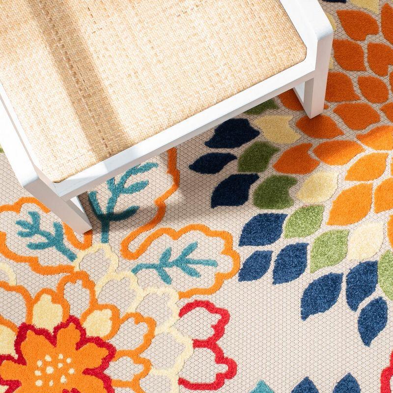 Cabana CBN391 Loomed Indoor Area Rug - Ivory/Orange - 8'x10' - Safavieh