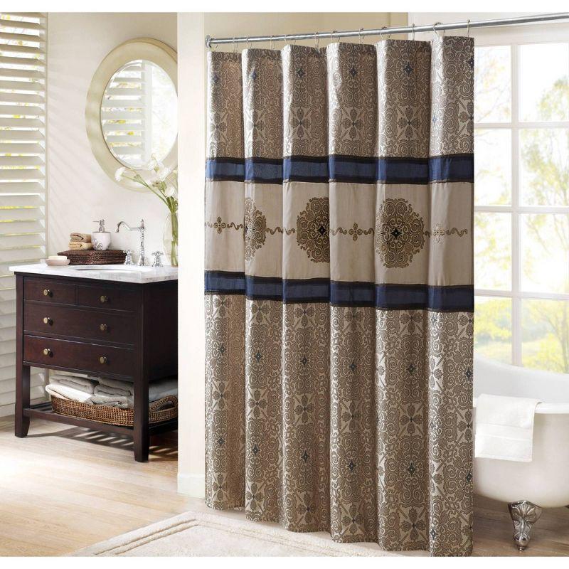 Donovan Embroidered Shower Curtain