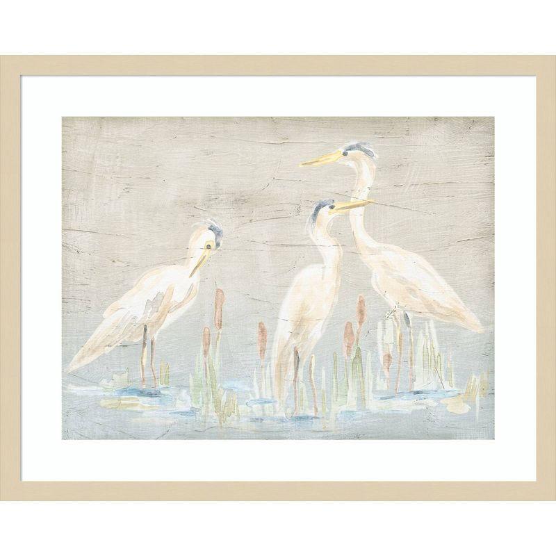 Amanti Art Driftwood Waterbirds II by June Erica Vess Wood Framed Wall Art Print