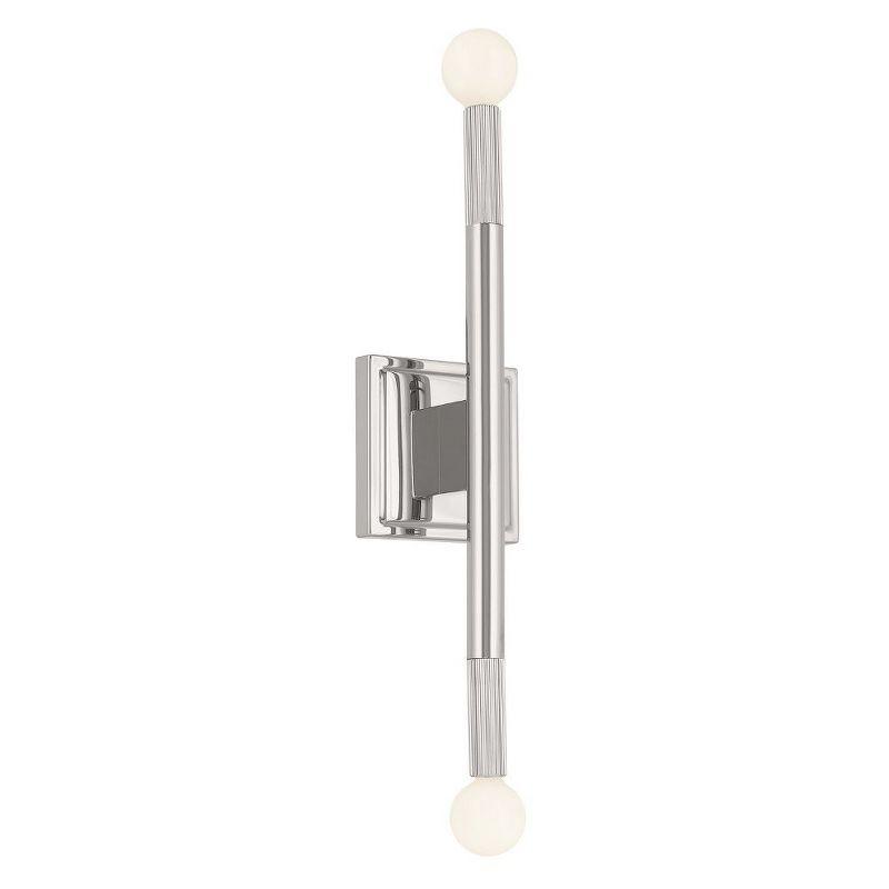 Odensa 17 Inch Polished Nickel 2-Light Wall Sconce