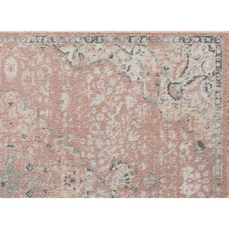 Hailey Pink Amaranth Bedroom Rug - Persian Inspired Rug for Living Room, Trendy Pink Floor Decor, Soft Area Rug, 5'x7'
