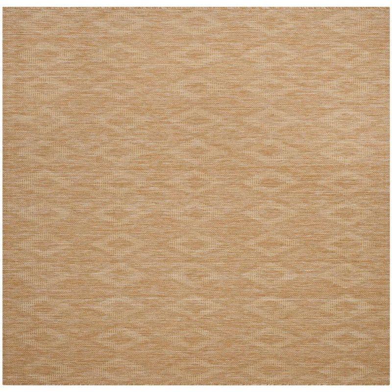 Safavieh Courtyard Natural Geometric Square Indoor/Outdoor Rug