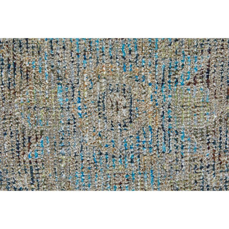 Caldwell Blue and Gray 5' x 7' Wool Area Rug