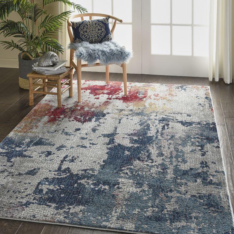 Spectra Swirl 48''x72'' Multicolor Abstract Synthetic Area Rug