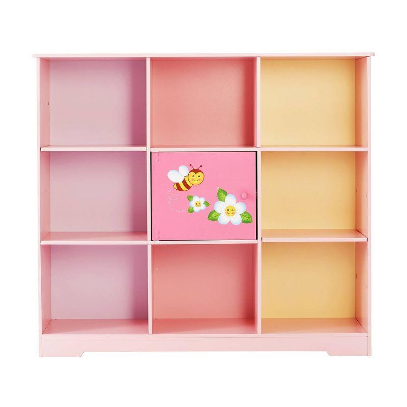 Teamson Kids Magic Garden 31.5" H x 35.5" W Cube Bookcase