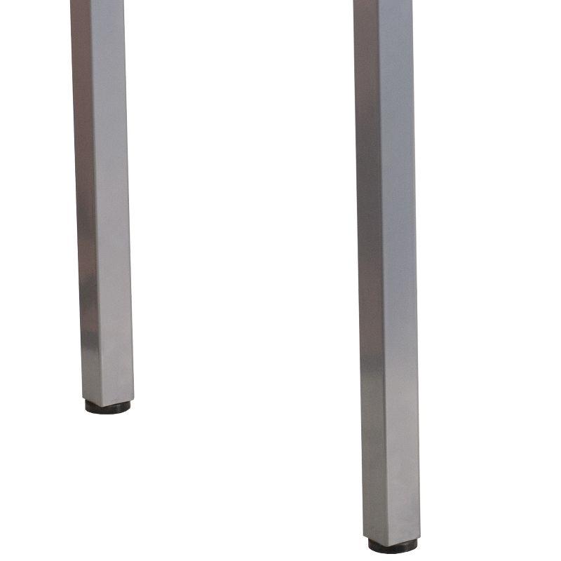 Emma and Oliver Desk with Clear Tempered Glass Top